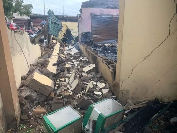 Hoodlums Set Ogun INEC Office On Fire