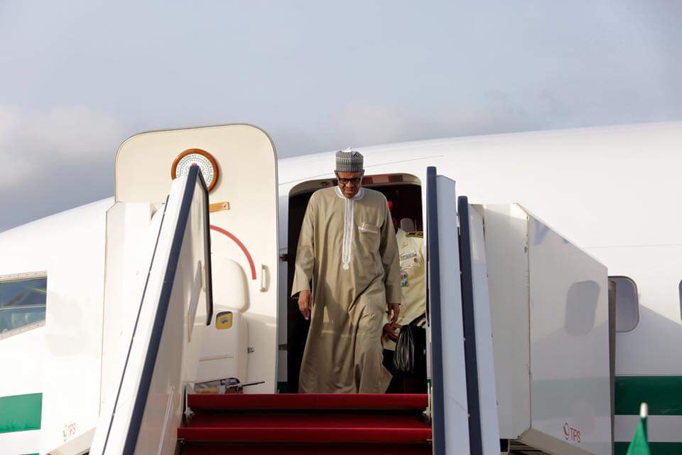 President Buhari Returns To Abuja From UK
