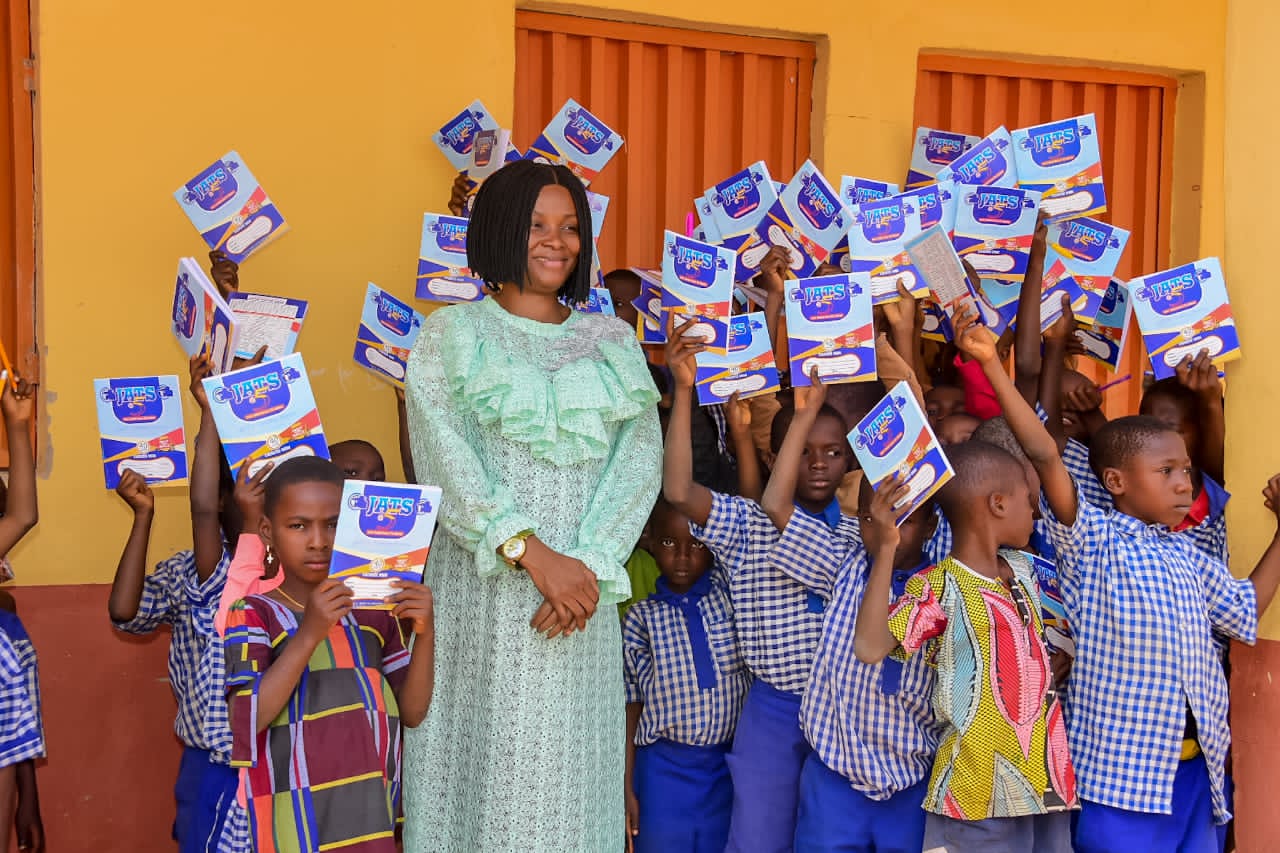@5: JATS News Publisher Distributes Educational Materials To Pupils, Succours Widows In Idogun