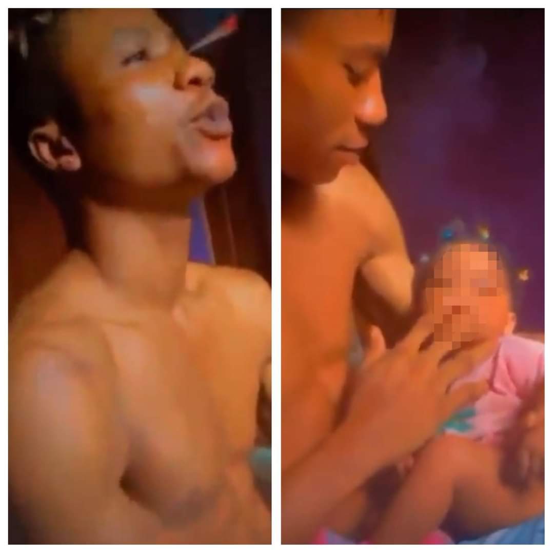 CRIME: Police Want Man Teaching Baby To Smoke In Viral Video