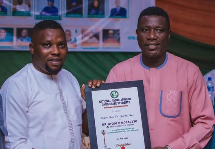 TVC Correspondent, Ayodeji Moradeyo Bags Media Personality Award