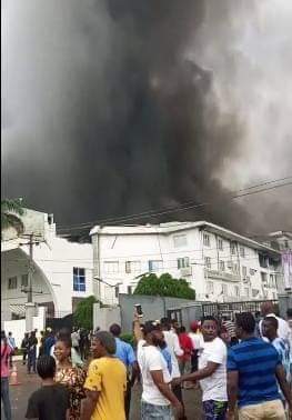 BREAKING NEWS: : Fire Engulfs Christ Embassy Headquarters In Lagos