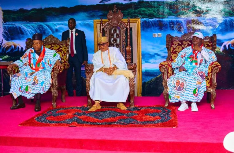 2024 GUBER POLL: VP SHETTIMA, GOVS, MINISTERS, SENATORS, OTHERS STORM AKURE FOR GOV AIYEDATIWA