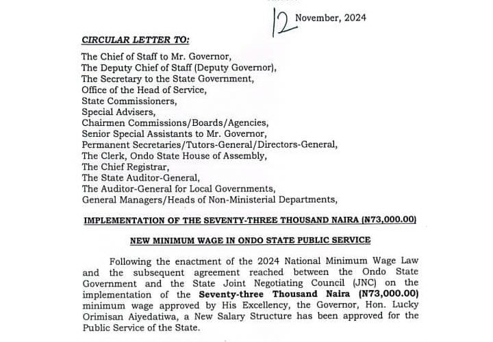 ODSG, Organised Labour Agree On Minimum Wage Table