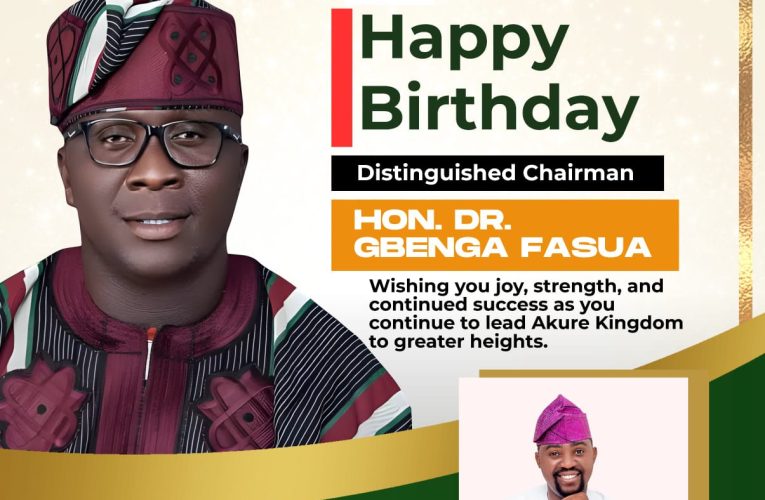 Ògo Àkúré Mandate Group Sends Warm Wishes To Akure South LG Chairman Hon. Gbenga Fasua On His Birthday