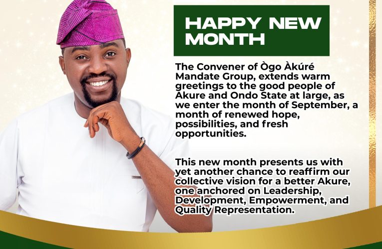 Ògo Àkúré Mandate Group Ushers in September with Fresh Pledge to Youth, Farmers,Quality Leadership