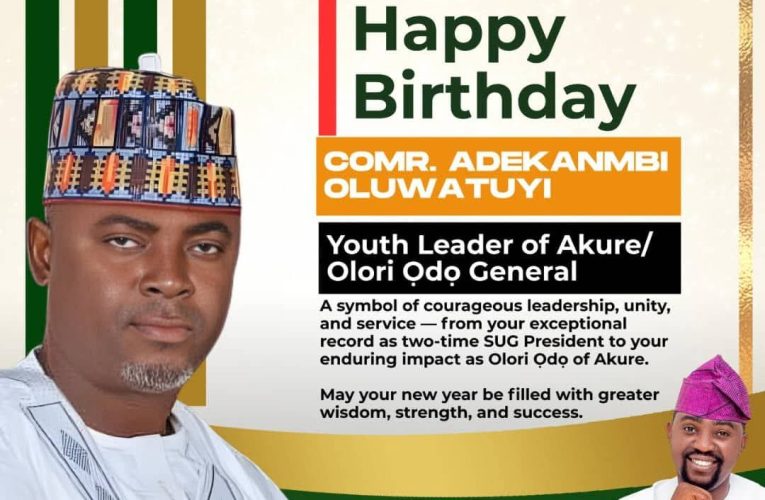 Tribute to Visionary Youth Leader: Ògo Àkúré Mandate Group Felicitates Comr. Adekambi Oluwatuyi