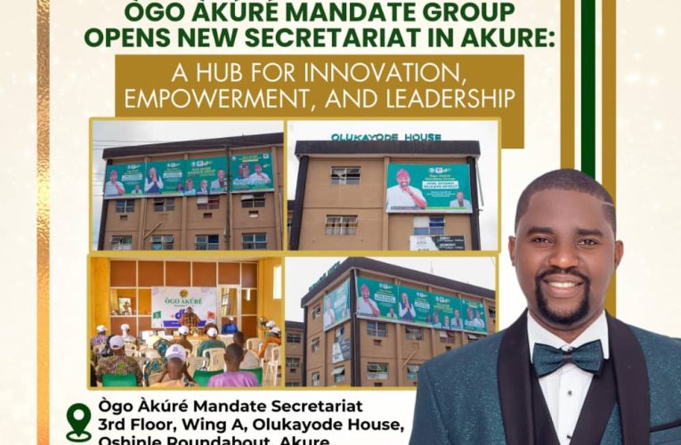 Ògo Àkúré Mandate Group Inaugurates New Secretariat, Champions Innovation and Leadership in Akure
